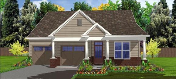 Contemporary House Plan 78770 with 2 Beds, 2 Baths, 2 Car Garage Elevation