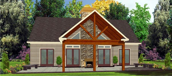 Bungalow Plan with 1375 Sq. Ft., 2 Bedrooms, 2 Bathrooms Picture 4