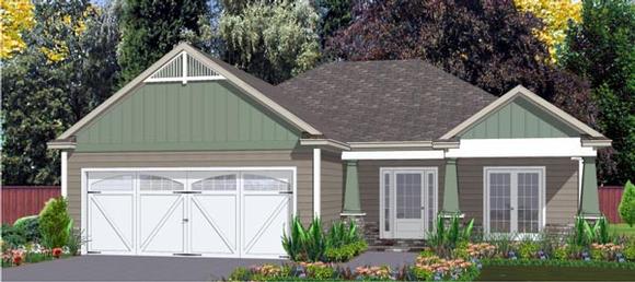 Contemporary House Plan 78785 with 3 Beds, 2 Baths, 2 Car Garage Elevation