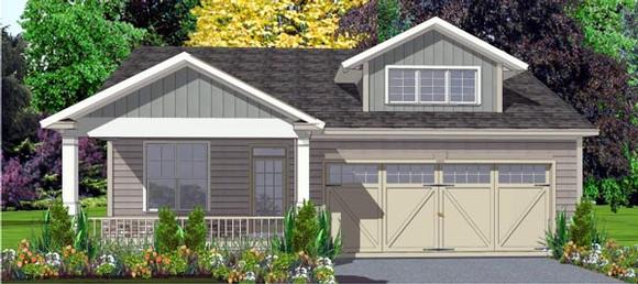 Contemporary House Plan 78791 with 3 Beds, 2 Baths, 2 Car Garage Elevation