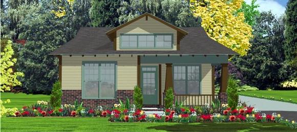 Contemporary House Plan 78800 with 2 Beds, 2 Baths, 1 Car Garage Elevation