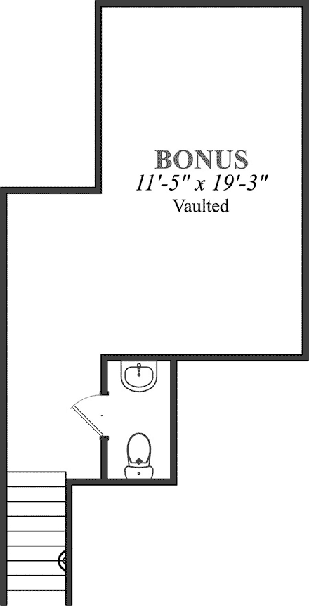 Colonial House Plan 78853 with 3 Beds, 3 Baths, 2 Car Garage Second Level Plan