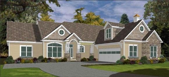 Traditional House Plan 78857 with 5 Beds, 4 Baths, 3 Car Garage Elevation