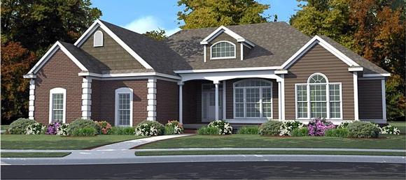 Country, Ranch, Traditional House Plan 78860 with 3 Beds, 2 Baths, 2 Car Garage Elevation