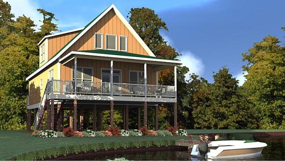 Coastal, Contemporary, Traditional House Plan 78878 with 2 Beds, 2 Baths Elevation