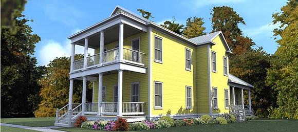 Colonial, Historic, Southern House Plan 78888 with 4 Beds, 4 Baths Elevation