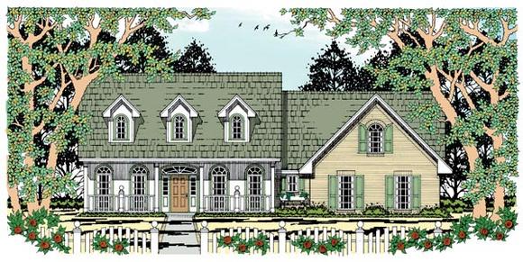 Cape Cod, Country House Plan 79000 with 3 Beds, 2 Baths, 2 Car Garage Elevation