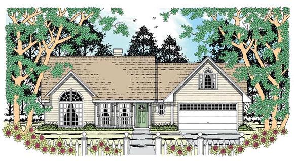 Traditional House Plan 79002 with 3 Beds, 2 Baths, 2 Car Garage Elevation