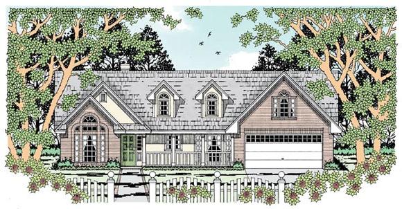 Traditional House Plan 79010 with 3 Beds, 2 Baths, 2 Car Garage Elevation