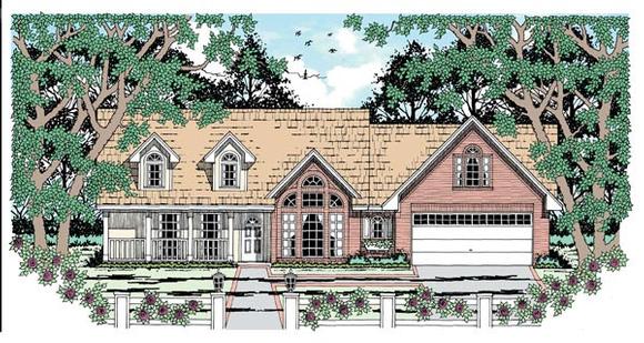 Traditional House Plan 79011 with 3 Beds, 2 Baths, 2 Car Garage Elevation