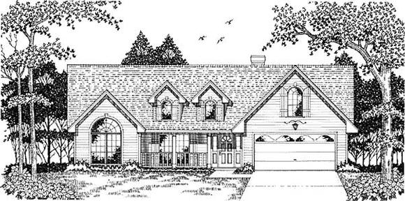 Country, Traditional House Plan 79083 with 3 Beds, 2 Baths, 2 Car Garage Elevation