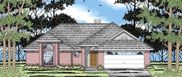 European, One-Story House Plan 79127 with 3 Beds, 2 Baths, 2 Car Garage Elevation