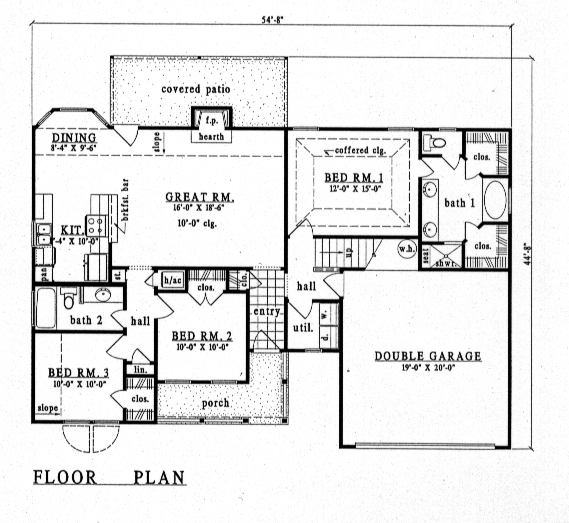 House Plan 79132 - Traditional Style with 1681 Sq Ft, 3 Bed, 2 Ba ...