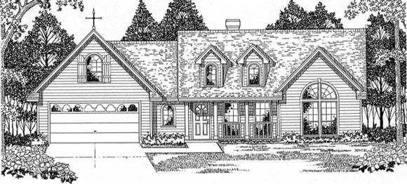 Cape Cod, Country, European House Plan 79136 with 3 Beds, 2 Baths, 2 Car Garage Elevation