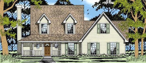 Country, Farmhouse House Plan 79157 with 3 Beds, 2 Baths, 2 Car Garage Elevation