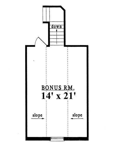 Country House Plan 79206 with 4 Beds, 2 Baths, 2 Car Garage Second Level Plan