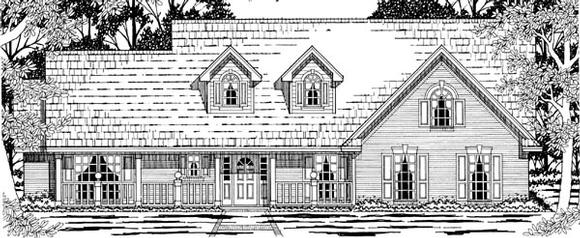 Country House Plan 79206 with 4 Beds, 2 Baths, 2 Car Garage Elevation