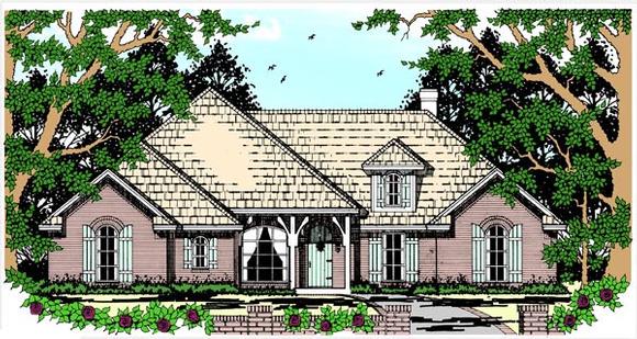 European, One-Story House Plan 79239 with 3 Beds, 2 Baths, 2 Car Garage Elevation