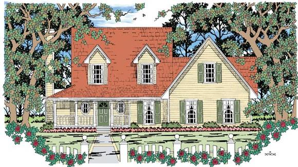 Country, Farmhouse House Plan 79267 with 3 Beds, 3 Baths, 2 Car Garage Elevation