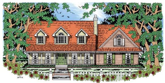 Country House Plan 79273 with 4 Beds, 3 Baths, 2 Car Garage Elevation