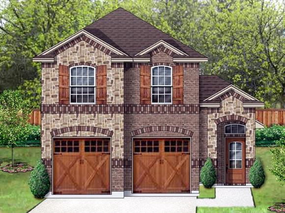 Traditional House Plan 79318 with 3 Beds, 3 Baths, 2 Car Garage Elevation