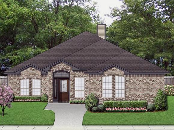Traditional House Plan 79327 with 3 Beds, 2 Baths, 2 Car Garage Elevation