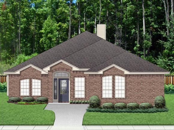 Traditional House Plan 79328 with 4 Beds, 2 Baths, 2 Car Garage Elevation