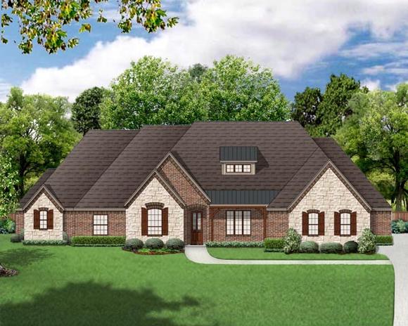 European, Traditional House Plan 79331 with 3 Beds, 3 Baths, 3 Car Garage Elevation