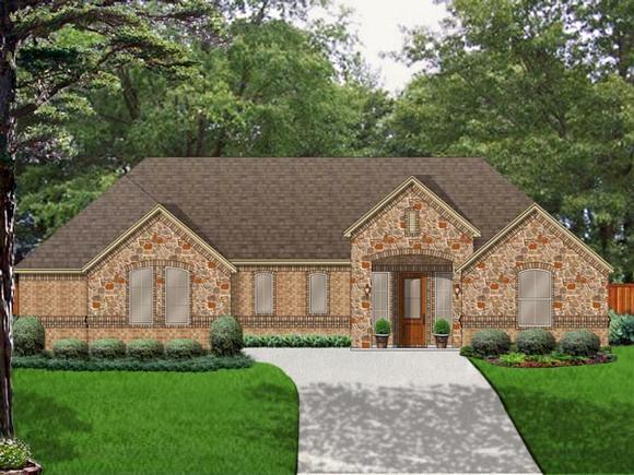 Ranch, Traditional House Plan 79337 with 3 Beds, 2 Baths, 3 Car Garage Elevation