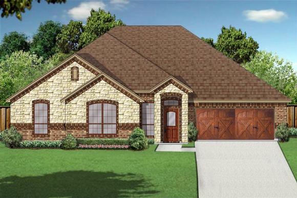 Traditional House Plan 79338 with 3 Beds, 2 Baths, 2 Car Garage Elevation