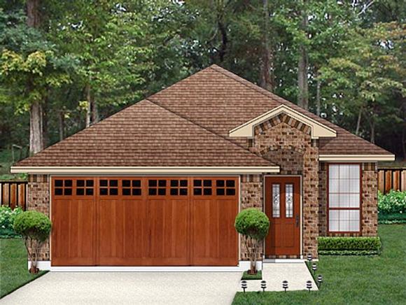 Traditional House Plan 79351 with 3 Beds, 2 Baths, 2 Car Garage Elevation