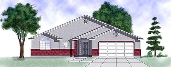 House Plan 79703 with 3 Beds, 2 Baths, 2 Car Garage Elevation