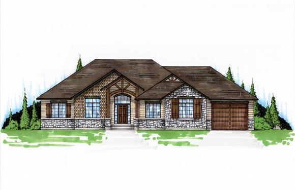 Traditional House Plan 79720 with 3 Beds, 3 Baths, 3 Car Garage Elevation