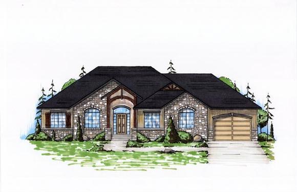 Traditional House Plan 79723 with 3 Beds, 3 Baths, 3 Car Garage Elevation