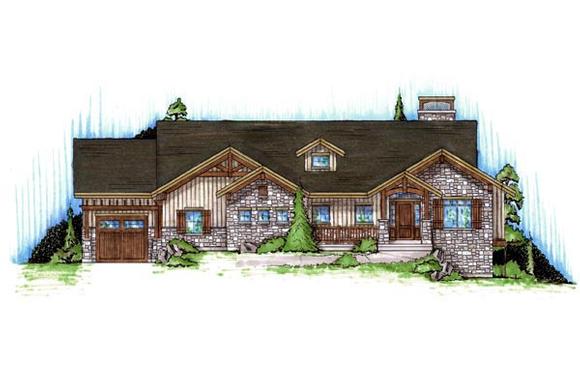 Traditional House Plan 79728 with 3 Beds, 3 Baths, 3 Car Garage Elevation