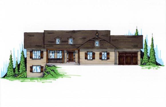 Traditional House Plan 79730 with 3 Beds, 3 Baths, 3 Car Garage Elevation
