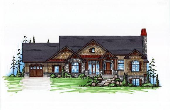 Traditional House Plan 79739 with 4 Beds, 5 Baths, 3 Car Garage Elevation