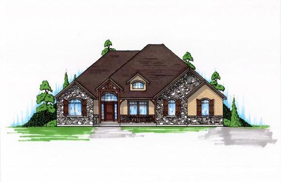 Traditional House Plan 79746 with 5 Beds, 4 Baths, 3 Car Garage Elevation