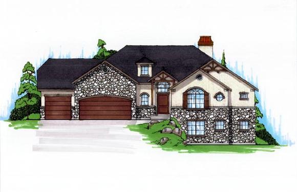 Traditional House Plan 79762 with 4 Beds, 4 Baths, 3 Car Garage Elevation