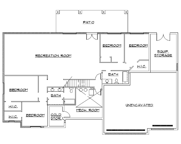 House Plan 79773 - Traditional Style with 4259 Sq Ft, 6 Bed, 4 Ba ...