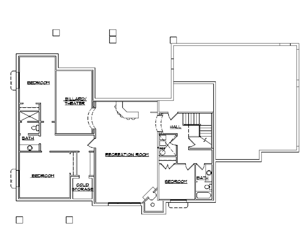 House Plan 79787 - Traditional Style with 4686 Sq Ft, 4 Bed, 4 Ba