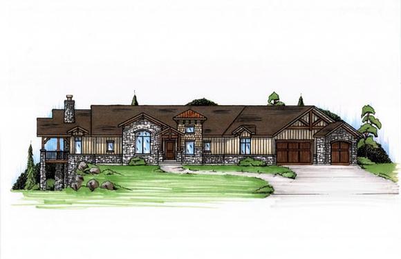 Traditional House Plan 79789 with 5 Beds, 5 Baths, 3 Car Garage Elevation