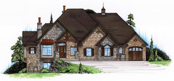 Traditional House Plan 79812 with 5 Beds, 4 Baths, 3 Car Garage Elevation