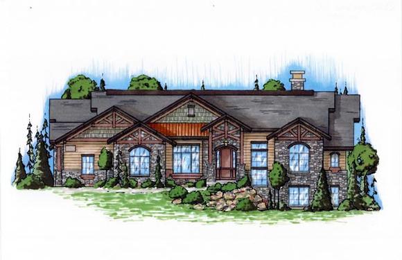 Traditional House Plan 79822 with 4 Beds, 5 Baths, 3 Car Garage Elevation