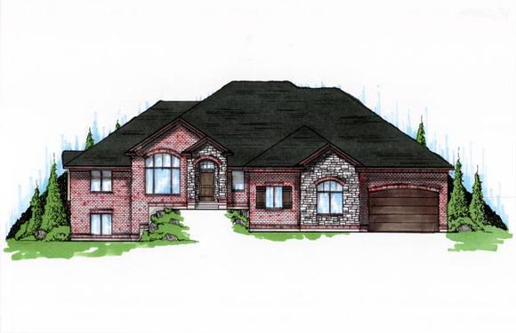 Traditional House Plan 79854 with 5 Beds, 5 Baths, 3 Car Garage Elevation