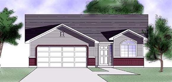 Traditional House Plan 79875 with 2 Beds, 1 Baths, 2 Car Garage Elevation