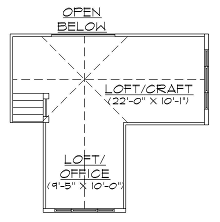 Traditional House Plan 79880 with 3 Beds, 3 Baths, 2 Car Garage Second Level Plan