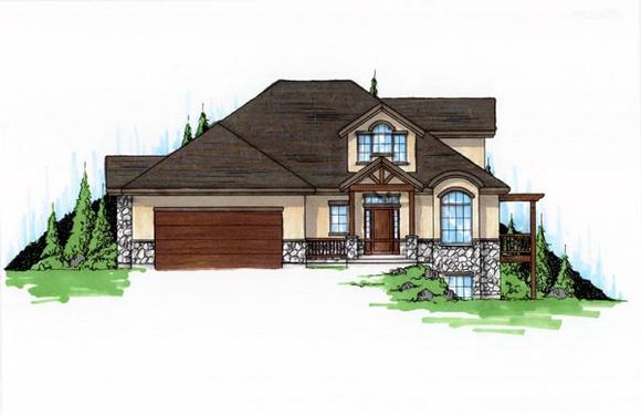 Traditional House Plan 79880 with 3 Beds, 3 Baths, 2 Car Garage Elevation