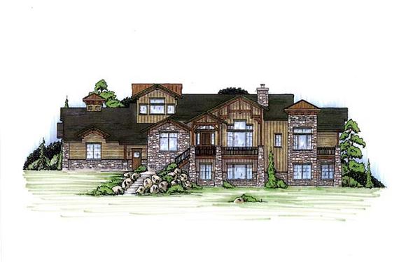 Traditional House Plan 79883 with 5 Beds, 3 Baths, 3 Car Garage Elevation