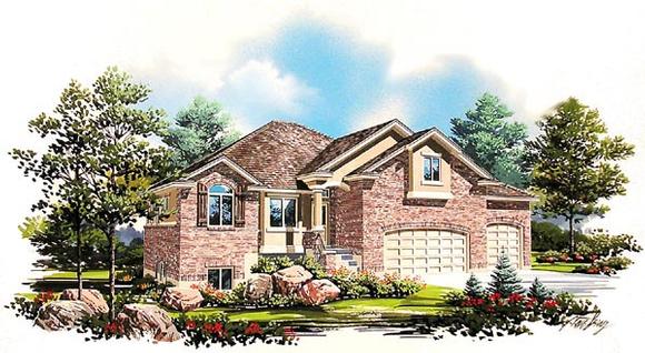 Traditional House Plan 79889 with 5 Beds, 4 Baths, 3 Car Garage Elevation